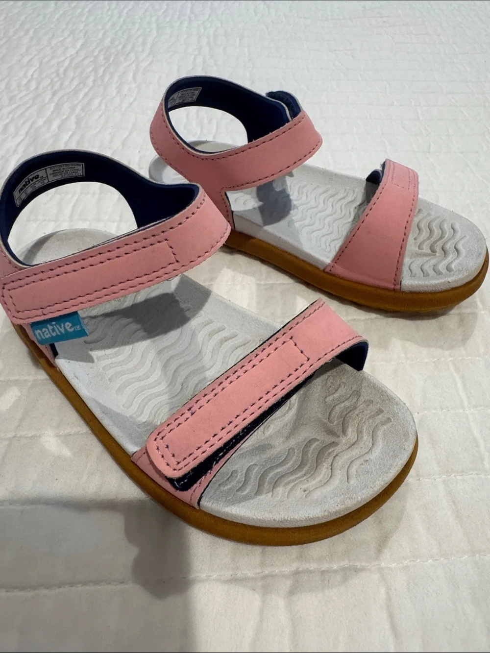 Toddler Girl Pink Adjustable Native Sandals